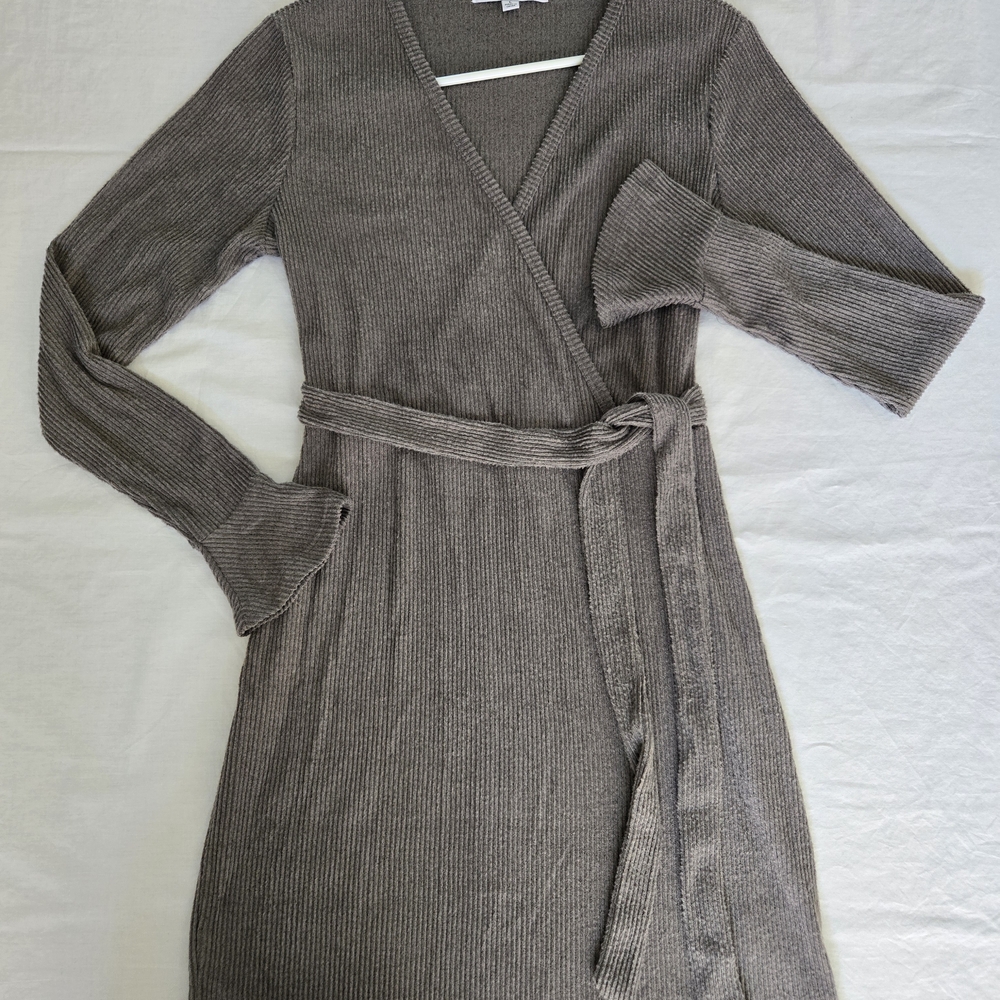 Mimi Chica Charcoal Ribbed Knit Top